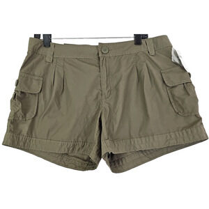 Gap ~Woman Size 12~ Army Green/Khaki Cargo Cotton Shorts Chinos NWT